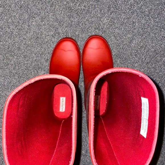 red tall hunter rain boots womens us 6 - Picture 4 of 5